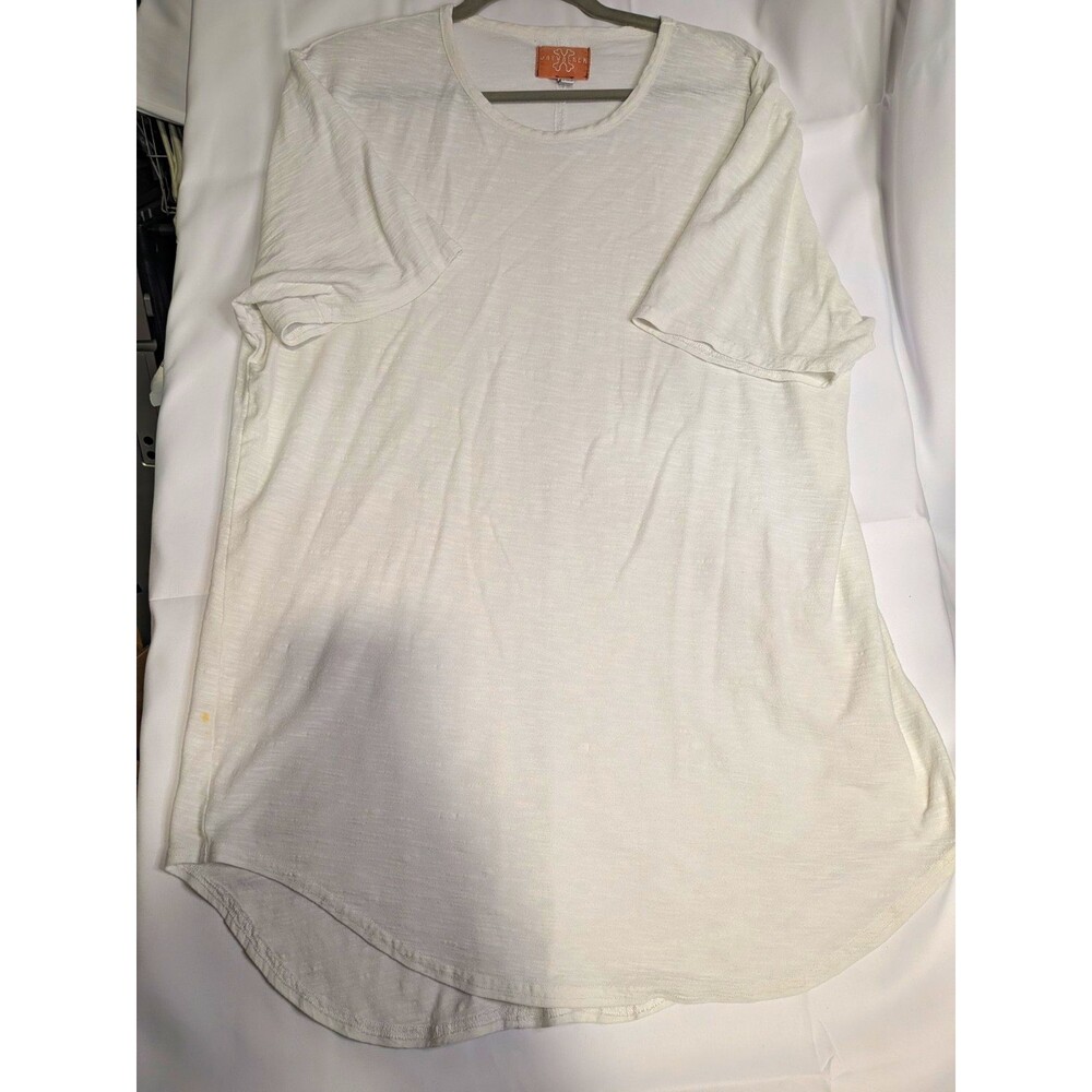 Jaywalker Men's White Solid Knit Crew Neck Short Sleeve T-Shirt XL